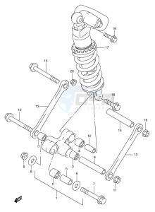 RGV250 (E1) drawing REAR CUSHION LEVER