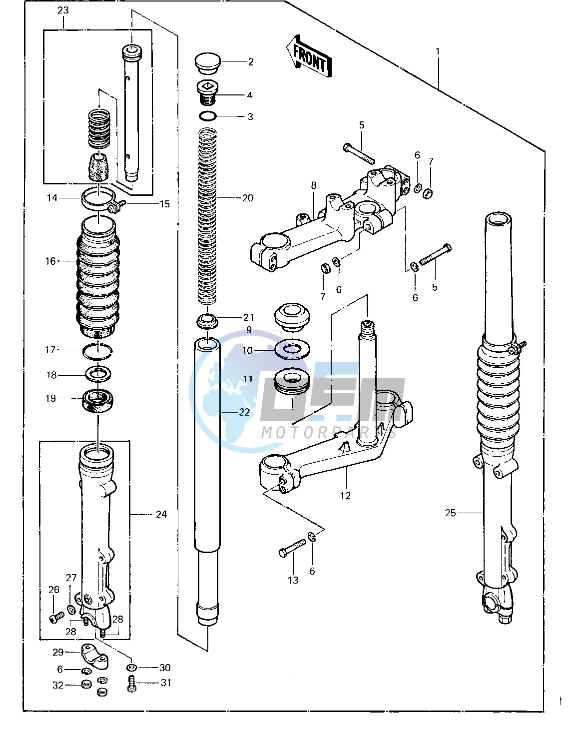 FRONT FORK -- KZ1000-C4- -