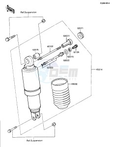 ZX 600 [NINJA 600R] (C3-C7) [NINJA 600R] drawing SHOCK ABSORBER-- S- -