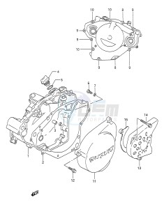 TS200R (E28) drawing CRANKCASE COVER