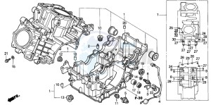 VTR1000F SUPER HAWK drawing CRANKCASE