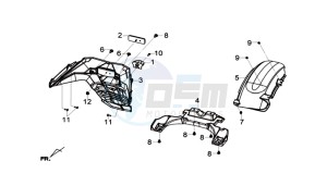 GTS 300i drawing REAR FENDER