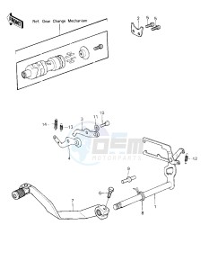 KX 420 A [KX420] (A1-A2) [KX420] drawing GEAR CHANGE MECHANISM