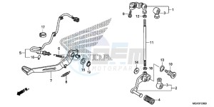 VFR1200XDD CrossTourer - VFR1200X Dual Clutch 2ED - (2ED) drawing PEDAL