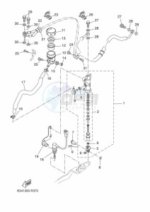 XSR700 MTM690D (BJX2) drawing REAR MASTER CYLINDER