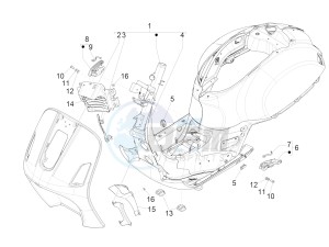 SUPER GTS 125 4T 3V IGET ABS E3 (APAC) drawing Frame/bodywork