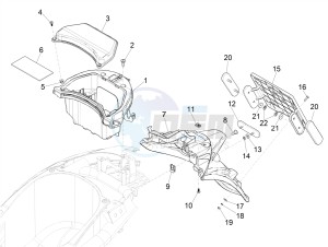 Liberty 150 iGet 4T 3V ie ABS (APAC) drawing Rear cover - Splash guard