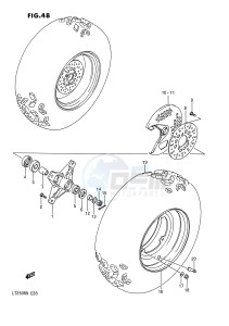 LT250R (E28) drawing FRONT WHEEL