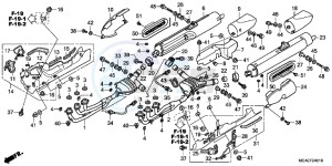 GL1800D GoldWing - GL1800-D UK - (E) drawing EXHAUST MUFFLER (EXCEPT GL1800 BR)