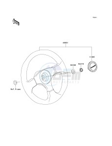 KRF 750 F [TERYX 750 4X4 NRA OUTDOORS] (F8F) F8F drawing STEERING WHEEL