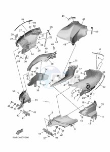 TRACER 9 GT+ MTT890D-K (BLG1) drawing FUEL TANK 2