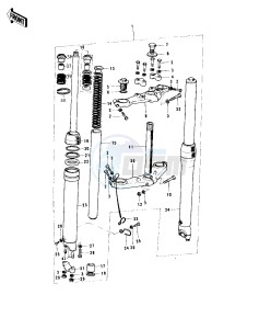 KX 250 (A) drawing FRONT FORK -- KX250-A_A3- -