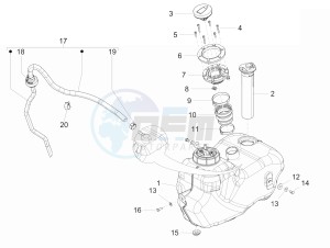 Beverly 350 4t 4v ie e3 Sport Touring drawing Fuel Tank