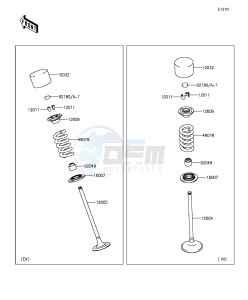 Z1000SX_ABS ZX1000MEF FR GB XX (EU ME A(FRICA) drawing Valve(s)