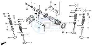 CRF450R drawing CAMSHAFT/VALVE