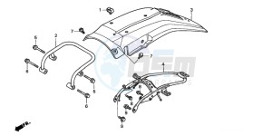 XLR125R drawing REAR FENDER