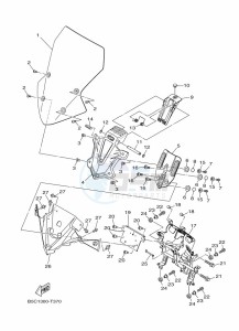 TRACER 900 MTT850 (B5CF) drawing WINDSHIELD