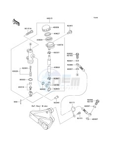 ZR 750 H [ZR-7S] (H1-H5 H5 CAN ONLY) drawing REAR MASTER CYLINDER