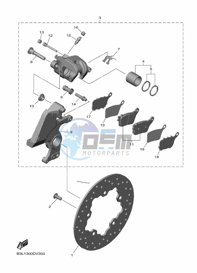 REAR BRAKE CALIPER