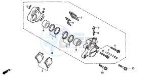 SFX50S drawing FRONT BRAKE CALIPER