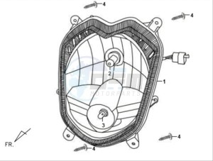 X'PRO 125 drawing HEADLAMP CPL