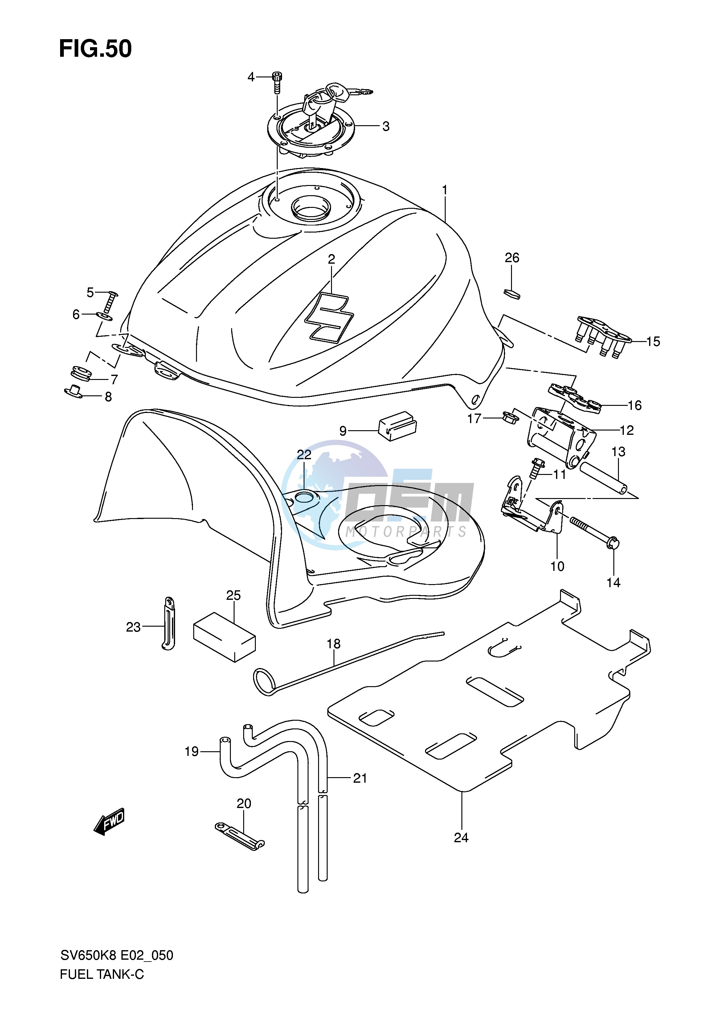 FUEL TANK (MODEL K8)