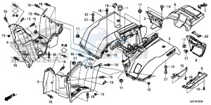 TRX420FA6F TRX420F Australia - (U) drawing REAR FENDER