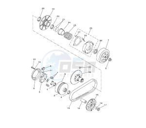 YP R X-MAX 250 drawing CLUTCH