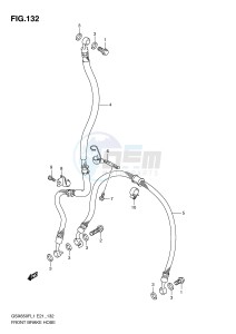 GSX650F (E21) Katana drawing FRONT BRAKE HOSE (GSX650FL1 E24)