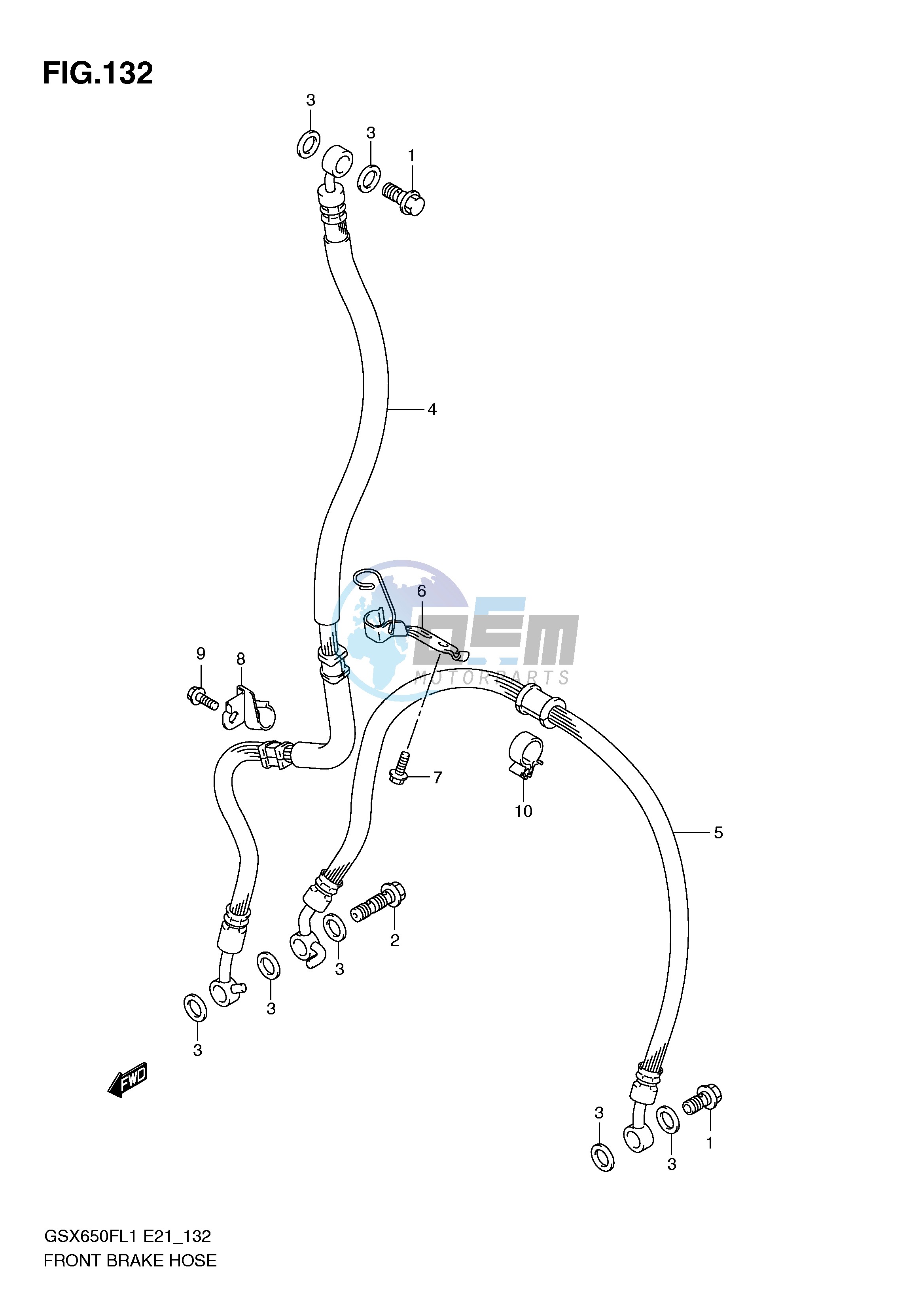 FRONT BRAKE HOSE (GSX650FL1 E24)