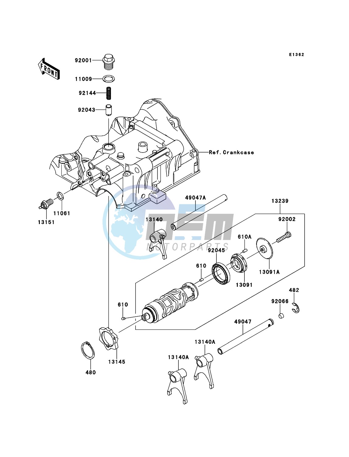 Gear Change Drum/Shift Fork(s)