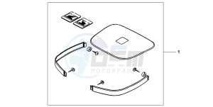 XL650V TRANSALP drawing TOP BOX COLOUR PANEL SET