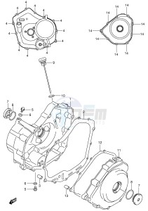 LT-Z250 (E19) drawing CRANKCASE COVER