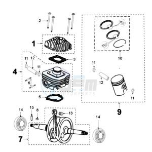 LUDIX 12 RL2 drawing CRANKSHAFT IAE CAST IRON