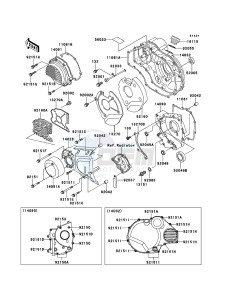 ZRX1200R ZR1200-A5H FR GB XX (EU ME A(FRICA) drawing Engine Cover(s)