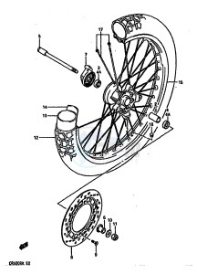 DR600R (E2) drawing FRONT WHEEL