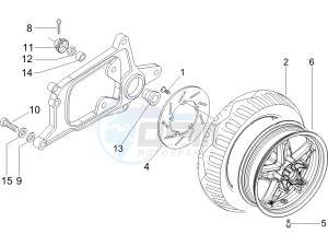 X Evo 125 Euro 3 drawing Rear wheel