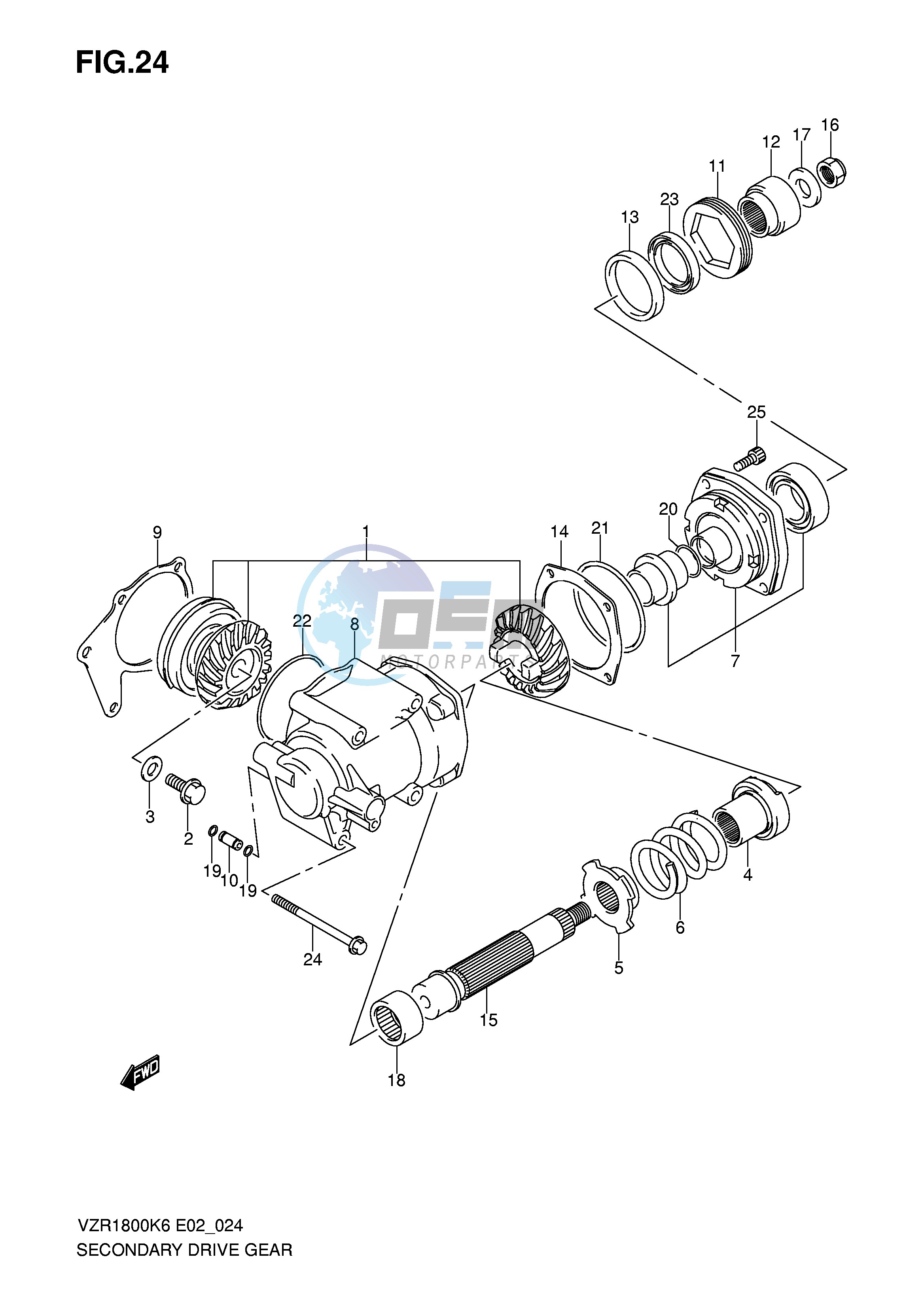 SECONDARY DRIVE GEAR (MODEL K6 K7)