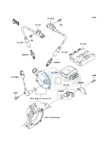 KVF650_4X4 KVF650DBF EU GB drawing Ignition System