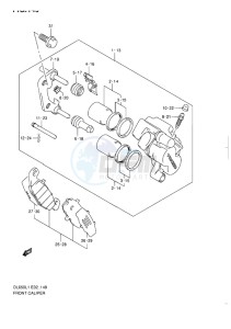 DL650 ABS V-STROM EU-UK drawing FRONT CALIPER