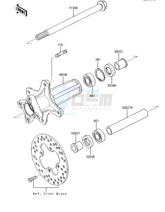 KXT 250 B [TECATE] (B2) [TECATE] drawing FRONT HUB