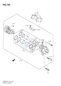 GSF650 (E21) Bandit drawing FRONT CALIPER (GSF650SAL1 E21)