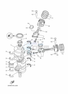 LF350XCC-2016 drawing CRANKSHAFT--PISTON