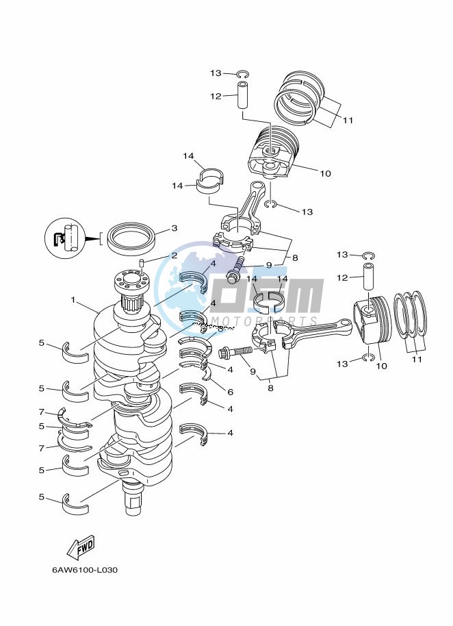 CRANKSHAFT--PISTON