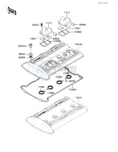 ZX 900 A [NINJA] (A1-A2) NINJA 900 drawing CYLINDER HEAD COVER -- E_NO. 031544-032689- -