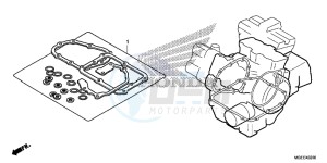 VFR1200FDF VFR1200F Dual Clutch E drawing GASKET KIT B