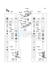 1400GTR_ABS ZG1400CDF FR GB XX (EU ME A(FRICA) drawing Front Fork