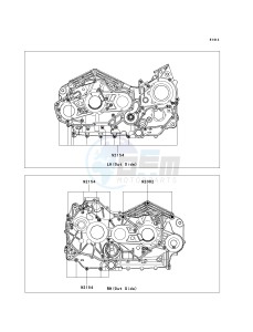 VN 1700 E [VULCAN 1700 CLASSIC] (9G-9FA) E9FA drawing CRANKCASE BOLT PATTERN