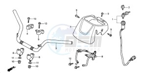 TRX350FE FOURTRAX 350 4X4ES drawing HANDLE PIPE (1)