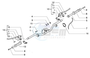 Beverly 125 drawing Handlebars-master cylinders